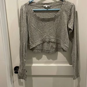 CAbi Long Sleeved Cropped Cover Up Top.